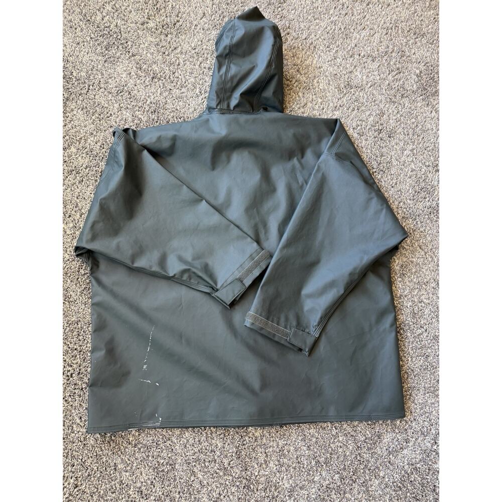 Carhartt Rain Jacket Mens size XL gray Mayne Coat Hooded PVC Waterproof - Picture 6 of 9